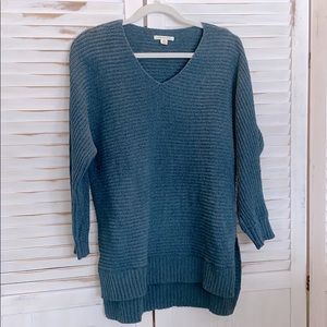 Chenille tunic length sweater